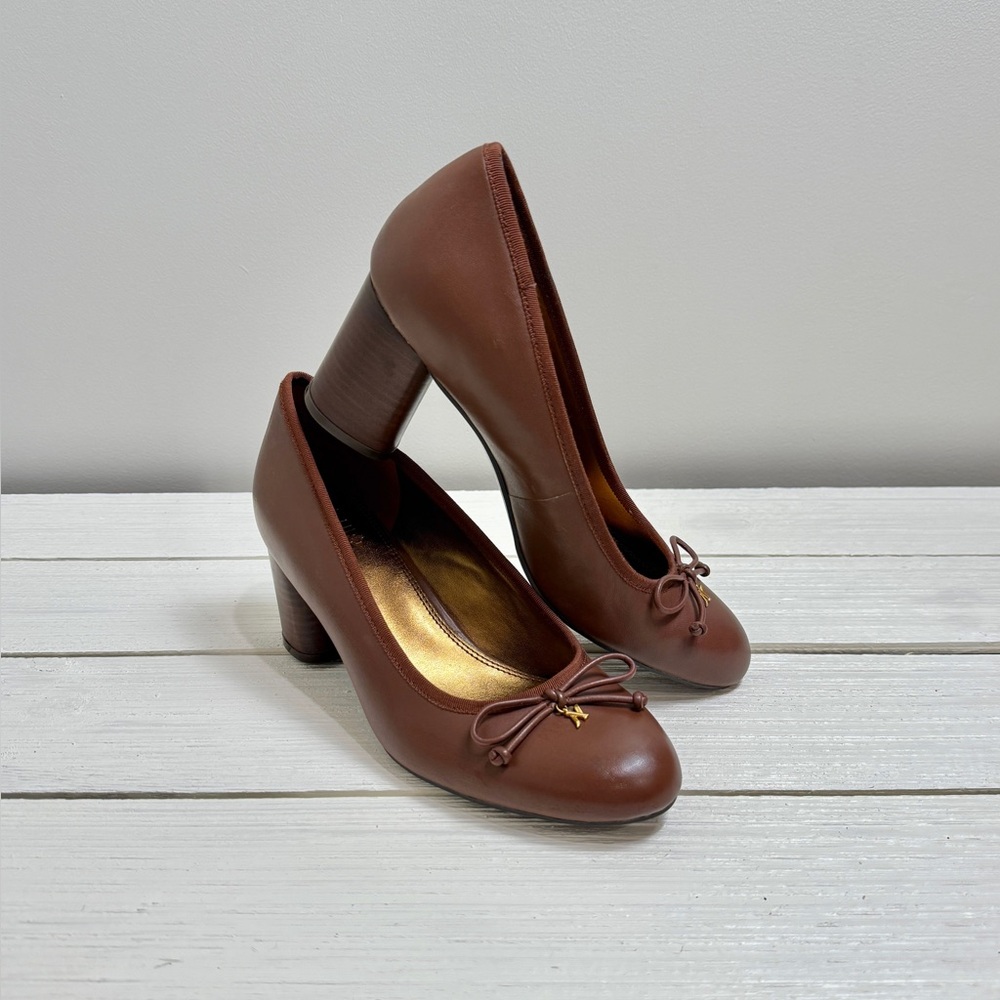 Naturalizer Sienna Chocolate Brown Leather Pump Size 9.5W Women’s
